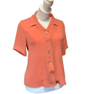 Divided women's XS peach button down blouse